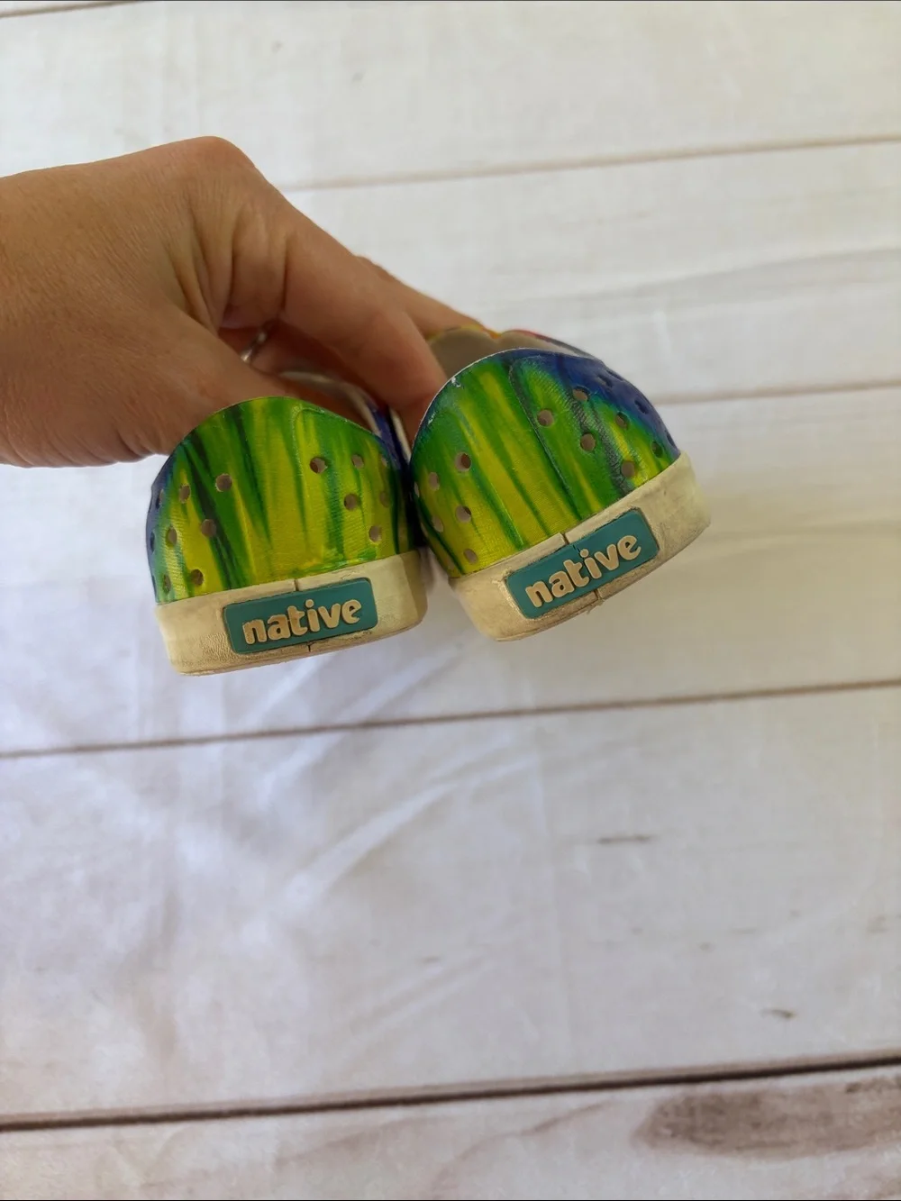 Native Kids Tie-Dye Slip-On Shoes